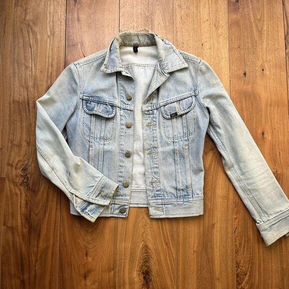 Vintage LEE Old School Biker Denim Jacket 1970's